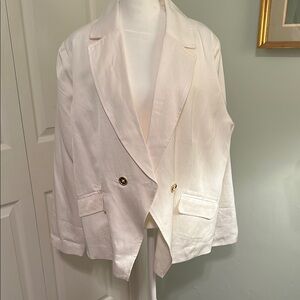 Elegant White Women's Blazer